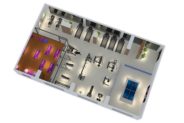 120平方健身房配置方案-广西星空xk体育健身器材有限公司