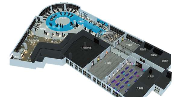 1500平方健身房配置方案-广西星空xk体育健身器材有限公司