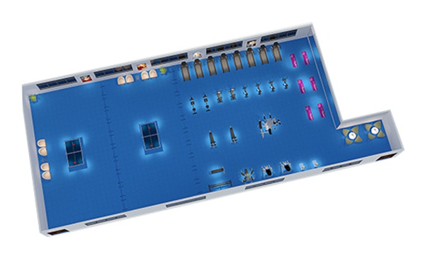 150平方健身房配置方案-广西星空xk体育健身器材有限公司